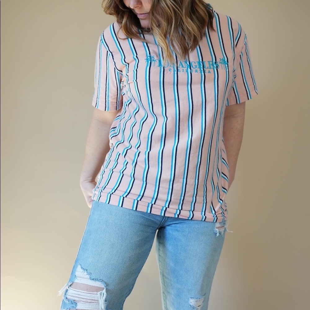 One of a kind t-shirt with Los Angeles embroidered.